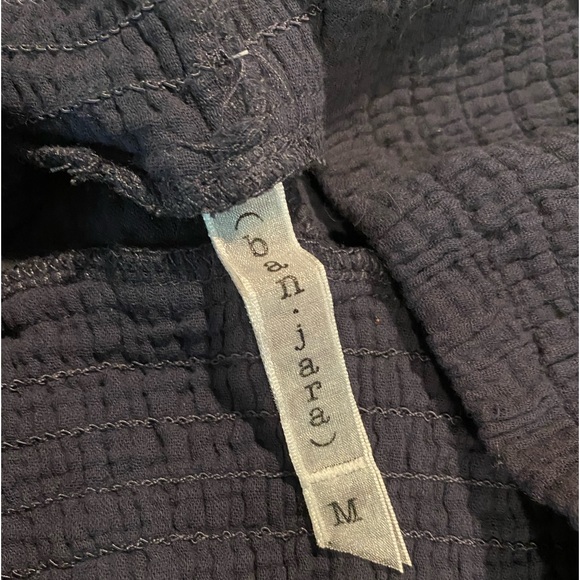 NWT navy blue high waisted draped pants with rope belt - Picture 6 of 7